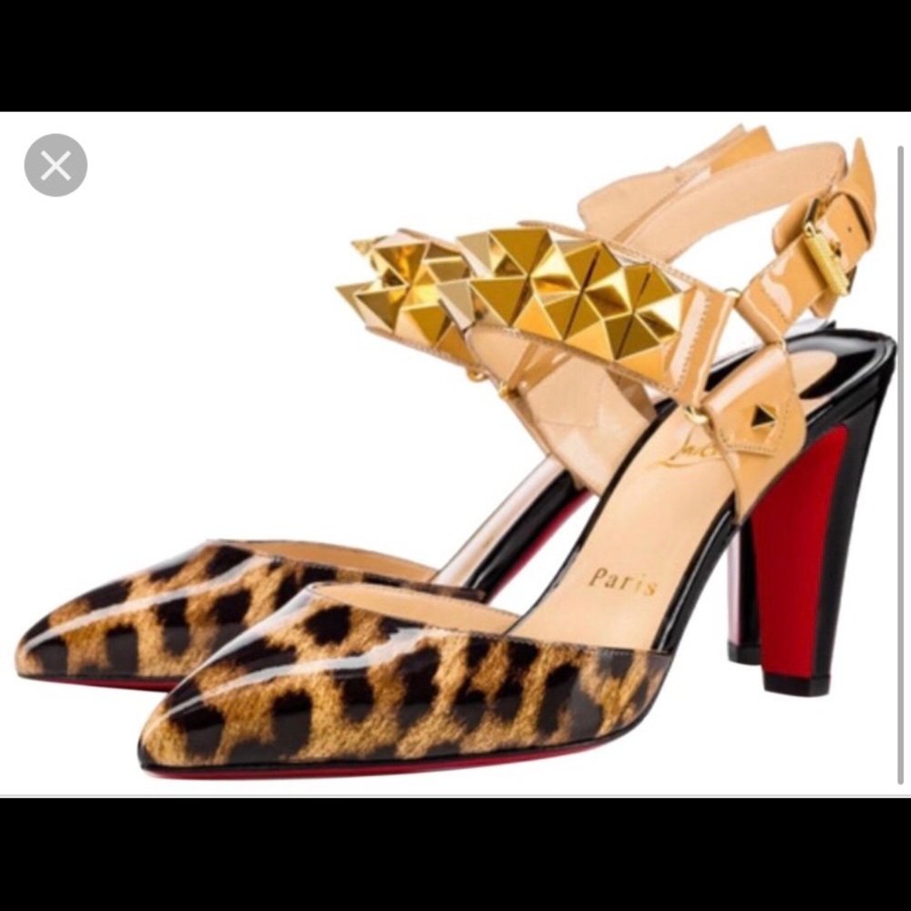 Christian Louboutin Leopard Ziggoo Heel 37